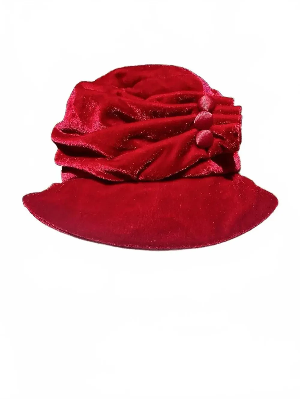 Betmar Vintage  90’s Bright Red Velvet Floppy Hat Grunge Whimsigoth Indie gen-x
